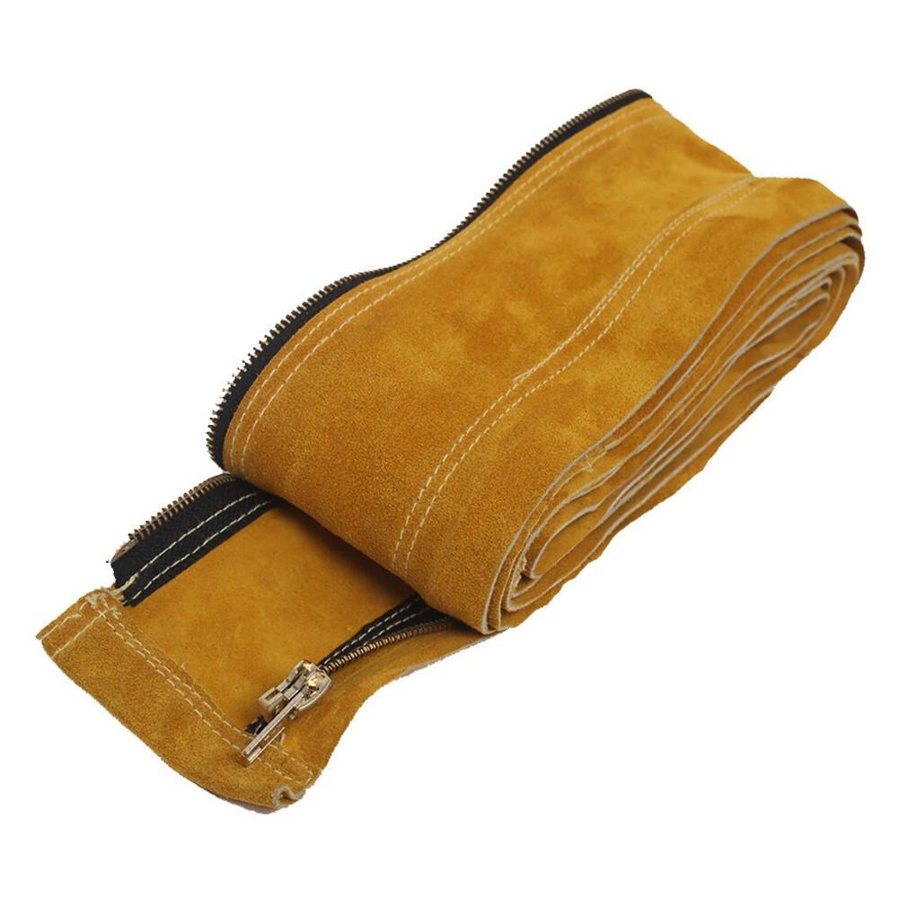 TIG Mig Cowhide Leather Welding Torch Cable Hose Cover 11.5ft L 4in Wide