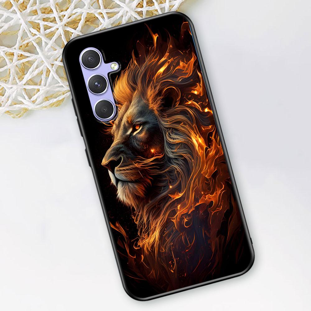 

The Lion Case for Samsung Galaxy A51 A53 A54 A31 A52 A12 A13 A21s A22 A32 A11 A22 A33 A41 A52s A73 A14 A24 TPU Phone Cover Samsung A21