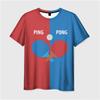 T-shirt Imprimé 3D Complet Tennis de Table Homme Graphique Dessin Animé Loisir Manches Courtes Sport Ping Pong Drôle