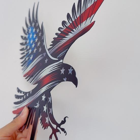 4th of July Garden Stake Stars And Stripes Eagle Yard Art Stake Patriotic Outdoor Decoration with Ground Stake for Flower Bed Lawn