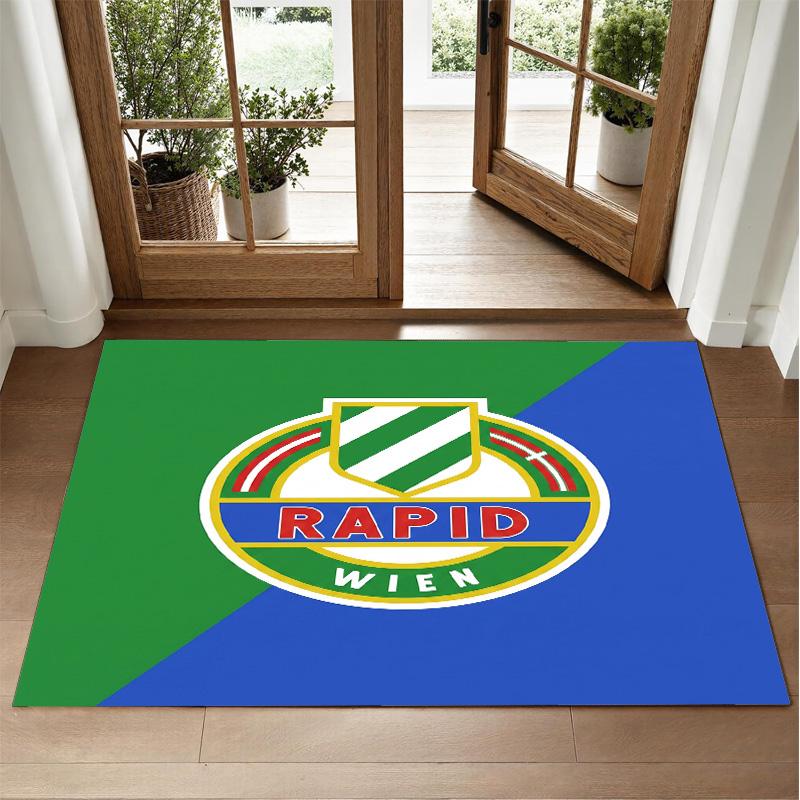 Rapid Wien FC Design Kristall-Samt Teppich Weiche Dekorationsmatte für Schlafzimmer Eingang