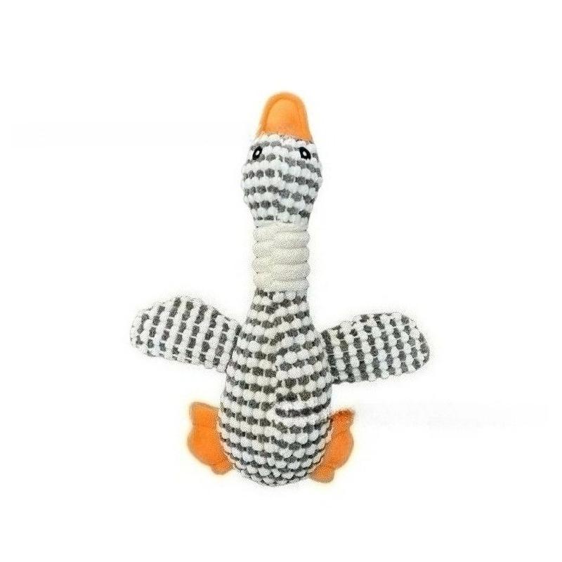 Jucării drăguțe de pluș pentru câini de rață jucărie scârțâit pentru cățeluș jucărie de mestecat de gâscă sălbatică pentru câini mici, mijlocii mari, curățarea dinților