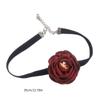 Collana a Fiore di Rosa Grande Temperamento Collare Largo Choker per Donna Lady Catena da Collo alla Moda Gioielli per Matrimonio Capodanno Festa