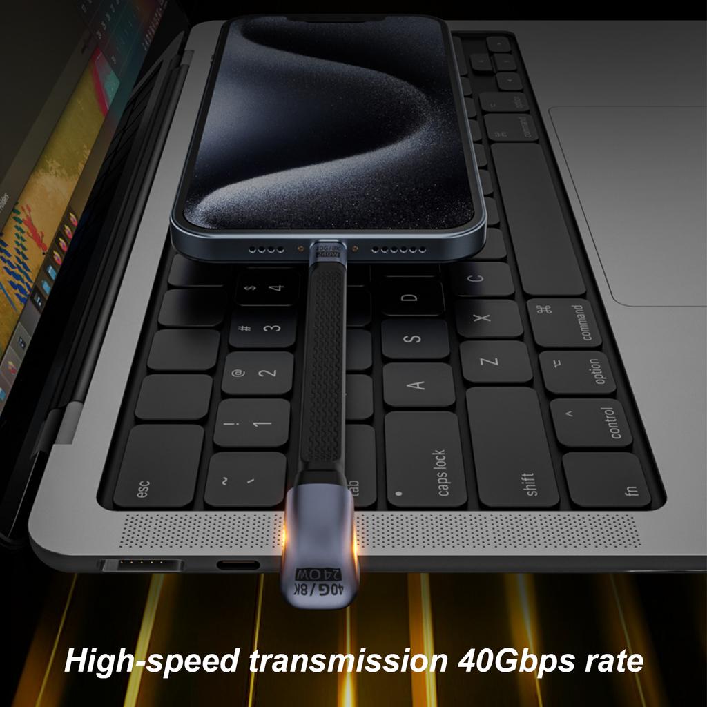 USB 4.0 Cable Short USB C To USB C Cable 40Gbps Data Transmission 240W Fast Charge Cable FPC Design For Laptop Phones