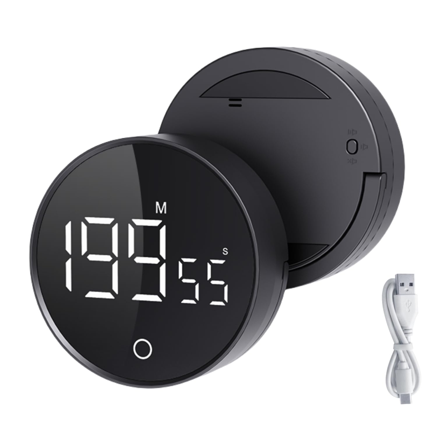 

Timer with magnet Kitchen timer Kitchen Digital timer Study timer Digital timer Dial type Study Learning Children Long time Lightweight Clock Volume