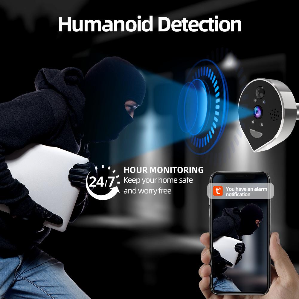 Tuya 1080P Smart Electronic Peephole with 360° Panoramic Fisheye Lens