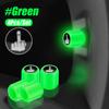 Fluorescent Tire Valve Stem Caps, Luminous Auto Wheel Air Valve Cap,Universal Decoration Accessories for Car/Bike/Motorcycles