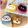 Plush Cartoon Animal Earphone Case with Backpack Charm Cute Earphone Storage Pouch Girls Backpack Accessory with Keychain