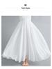 38-Color Plus Size Japanese Cotton Linen A-Line Midi Skirt with Elastic Waist