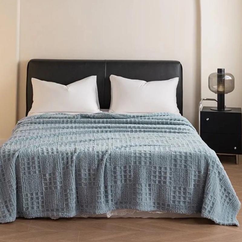 2025 Warme Dicke Decke Tafu Fleece Einfarbig Jacquarddecke Multifunktionale Überwurfdecke Sofadecke Nickerchen-Decke Kleine Decke