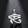 Popular Stainless Steel Eye of Horus Pharaoh Pendant Necklace