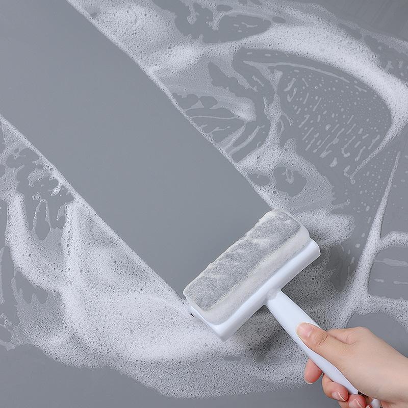 Glass Wiper Mirror Sponge Scrub Bathroom Cleaning Brush Bathroom Desktop Wiper Hang Water Wiper Window Wiper