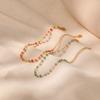K Gold Plated Crystal Beaded Ethnic Bracelet For Women