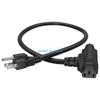 B0KB High Capacity Designs Power Distribution Cord 2ft NEMA 15P Male to C13 IEC320 and Back Mounted Receptacle Daily Use
