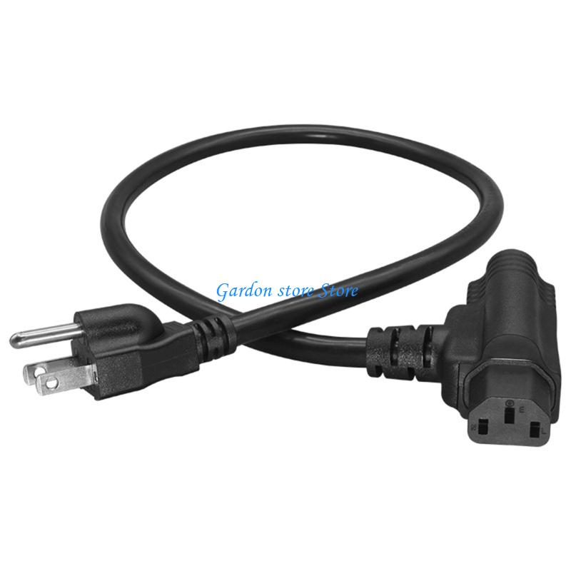 B0KB High Capacity Designs Power Distribution Cord 2ft NEMA 15P Male to C13 IEC320 and Back Mounted Receptacle Daily Use
