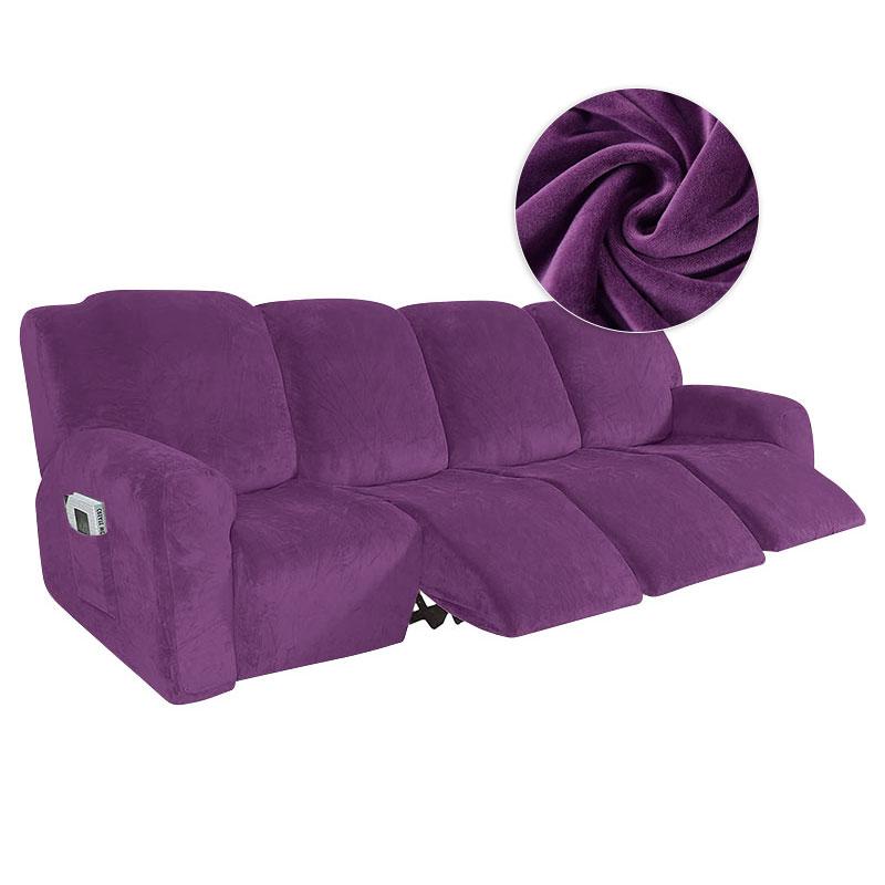 1/2 Seater Stretch Recliner Sofa Cover Soft Velvet Lazy Boy Armchair Covers Elastic Non Slip Sofa Slipcovers for Living Room