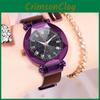 Stylish Women Starry Sky Luminous Quartz Watch Featuring Classic Roman Numerals Design