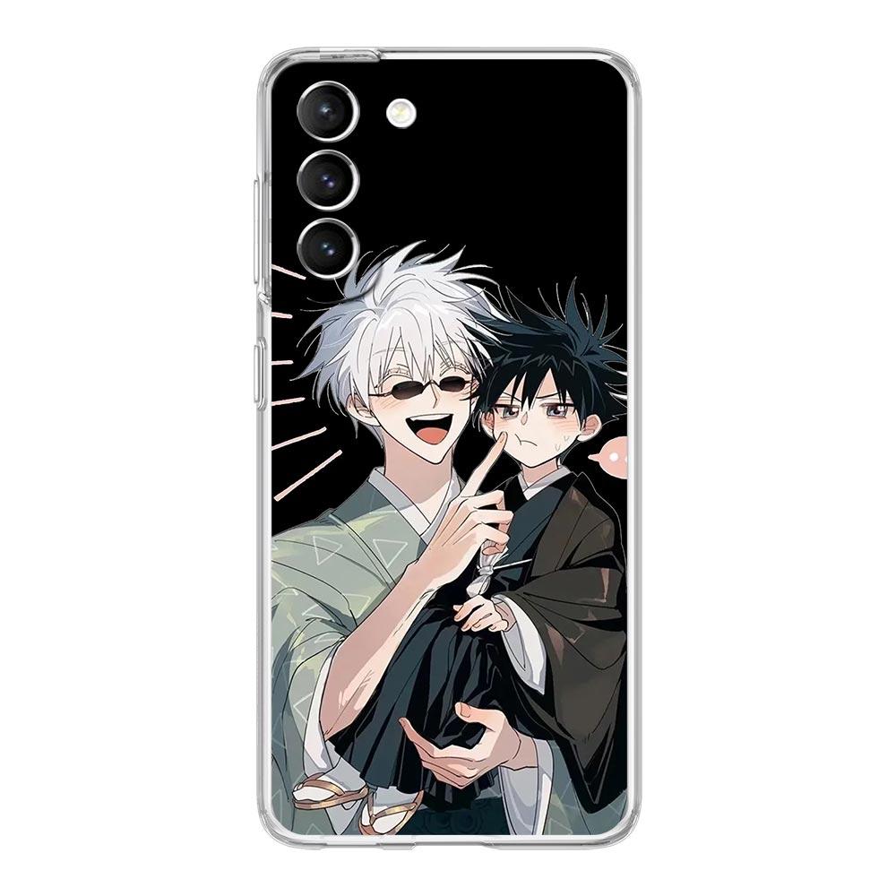 Módní Jujutsu Kaisen Cool pouzdro na telefon pro Samsung Galaxy S22 5G S20 Ultra S21 FE 5G S10E S9 S8 S10 Plus Note 20 10 Průhledný kryt