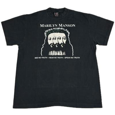 Vintage 90s Marilyn Manson Believe Tour XL Single Stitch Giant T-Shirt REPRINT