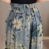 Plus Size Summer Women's Wide Leg Pants High Waist Loose Vintage Clothes Elastic Waist Casual Pants