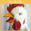 Halloween-Hühnerkopfmaske aus Latex mit Plüschtierkostüm für Cosplay und Partyspaß