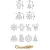 24pcs Creative Christmas Tree Pendant Silver Hanging Ornament Christmas decoration tags  Wedding