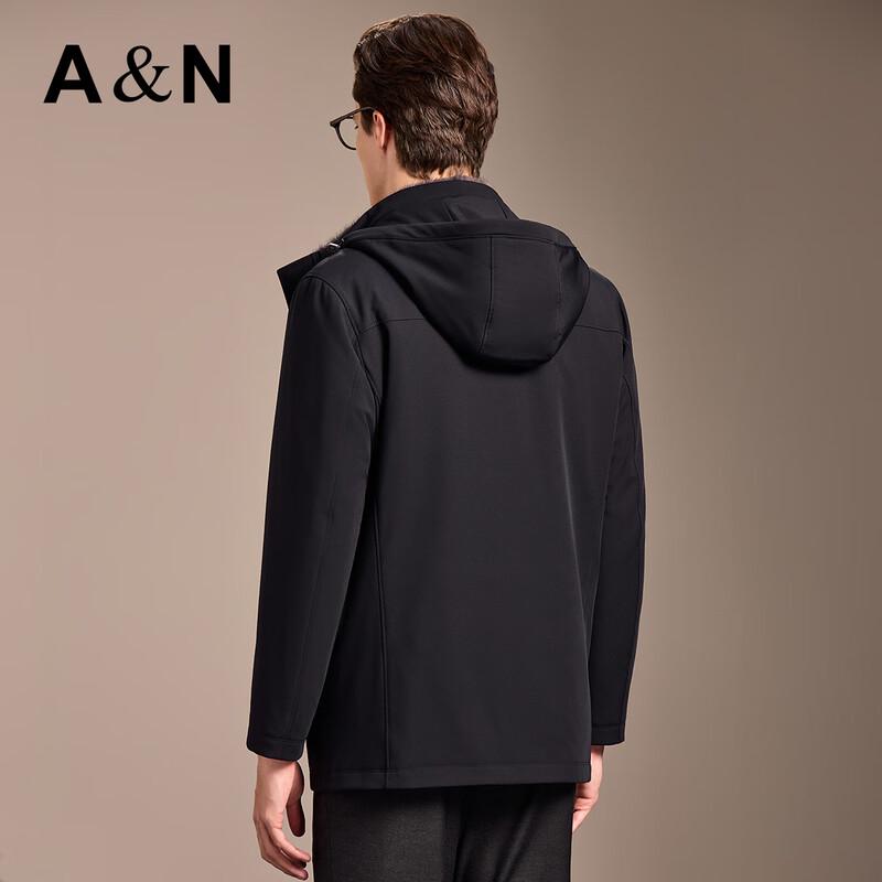 Antonio Men's 3-in-1 Hooded Parka with Rabbit Fur Liner & Mink Collar