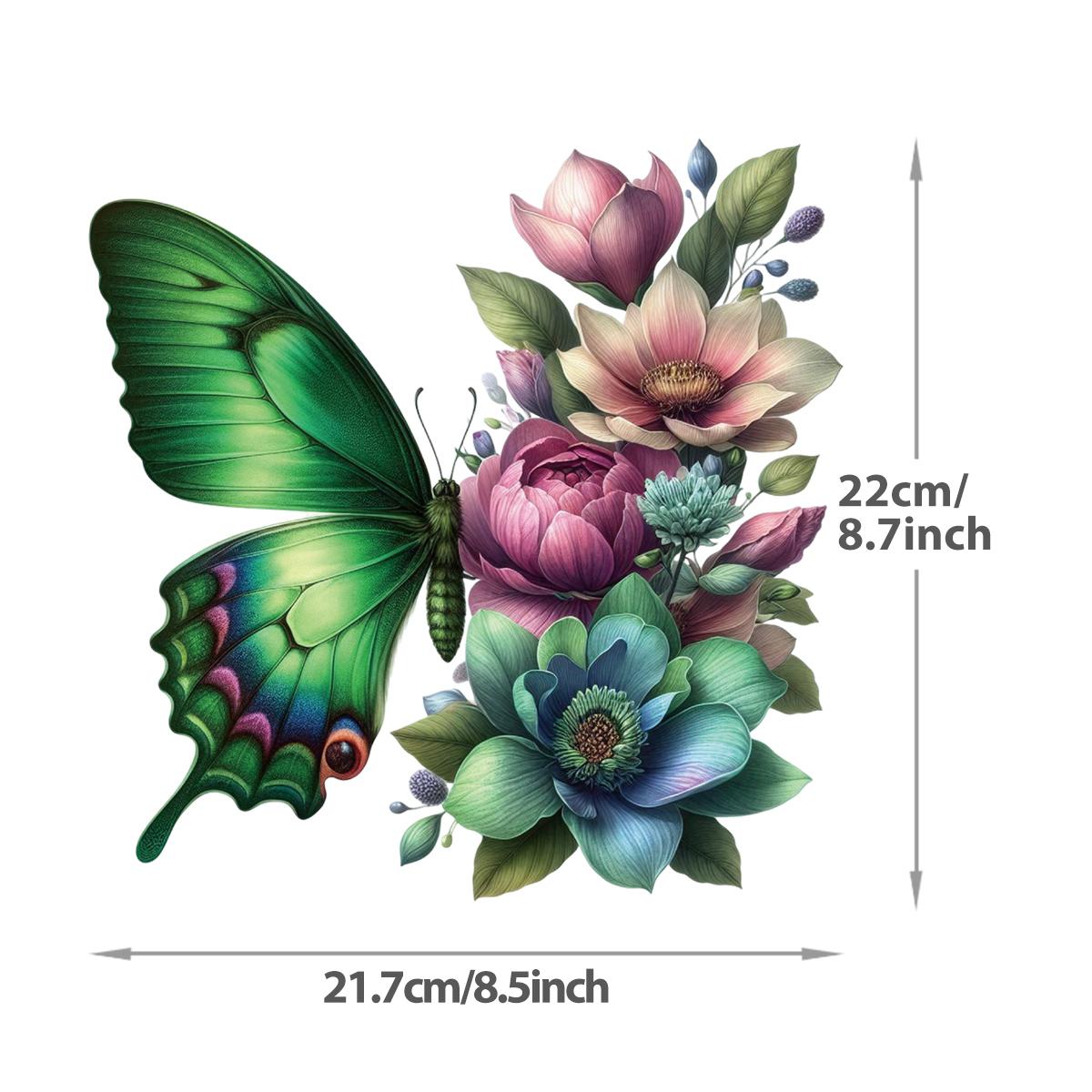 

Зеленая бабочка, термонаклейка на виниловую наклейку, термоперенос, самодельная наклейка HTV для тканевых сумок, шляп, поделок