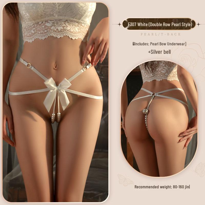Plus Size 160 Jin Sexy Bow Cross Open Crotch Thong Lingerie 307