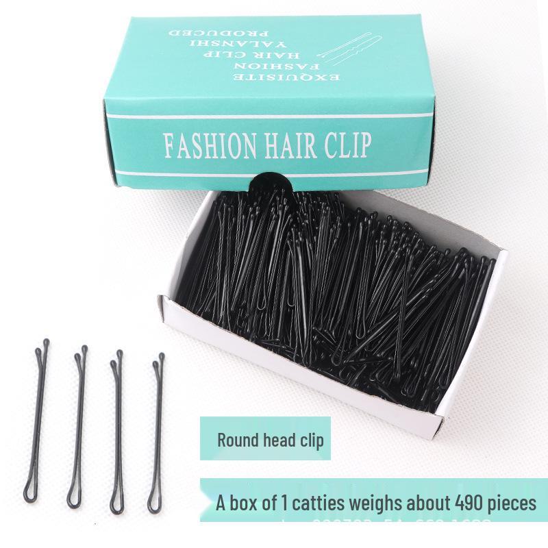 500g Black U-Shaped Hair Clips for Styling & Thickening - Ideal for Photo Studio & Makeup Artist Use.