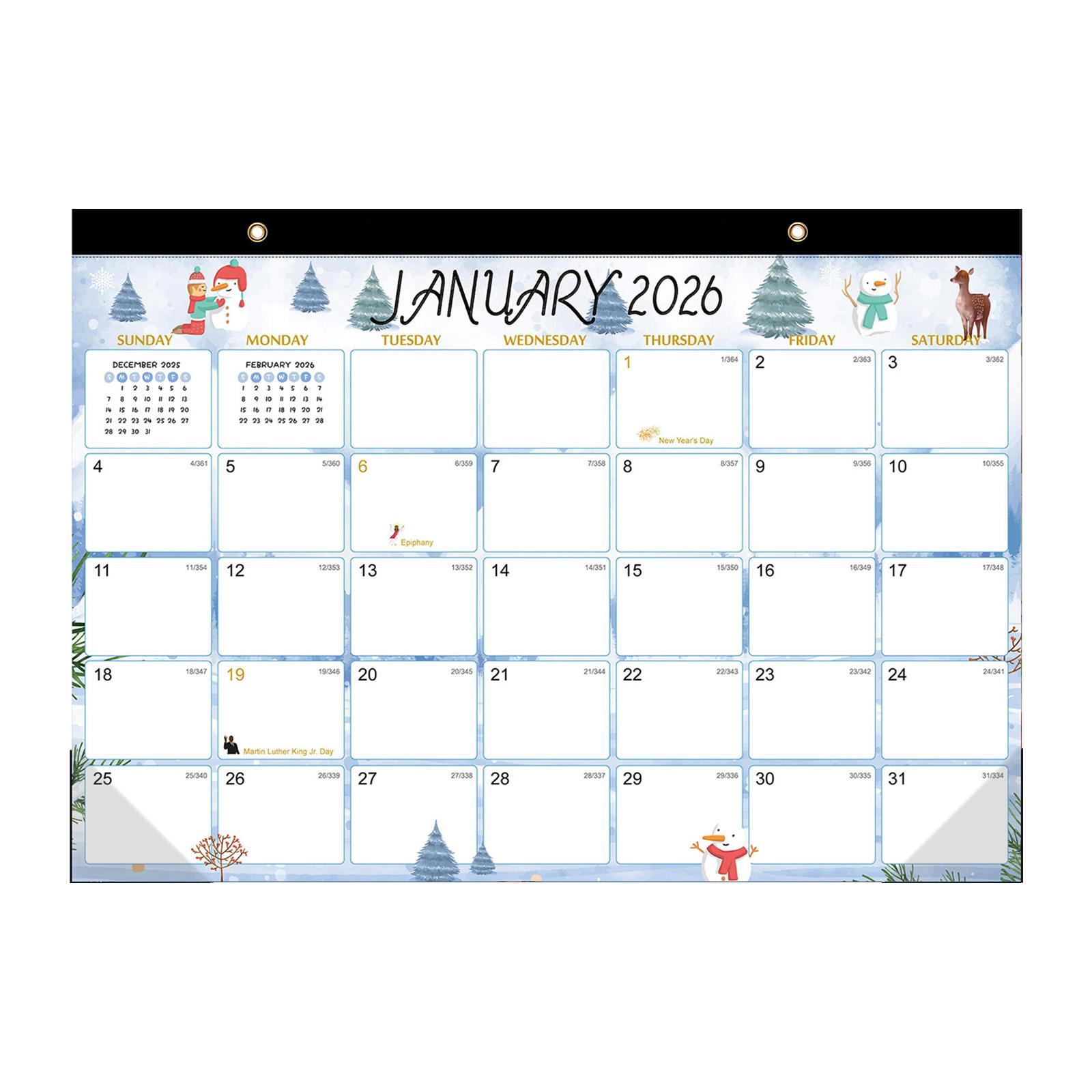 

2026-2027 Wall Calendar, January 2026 To 2027, With Thick Paper, Christmas Wall Calendar One Size