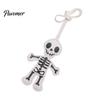 Gothic Skeleton Hanging Ornament Halloween Faux Leather Decoration, Black White Decoration Ornament, Double-sided Decor Pendant Dark Style
