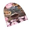2D Flat Printing Funny Cat Meme Minimalist Knit Hat Designed for Adults Who Enjoy Quiet Style Complements Neutral Tones And Effortless Outfit Choices