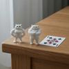 Muscle Cat Statue, 3D Printed Standing Muscular Cat Figurine, Funny Quirky Kitten Desk Ornament for Living Room, Bedroom, Office Desktop, Cabinet