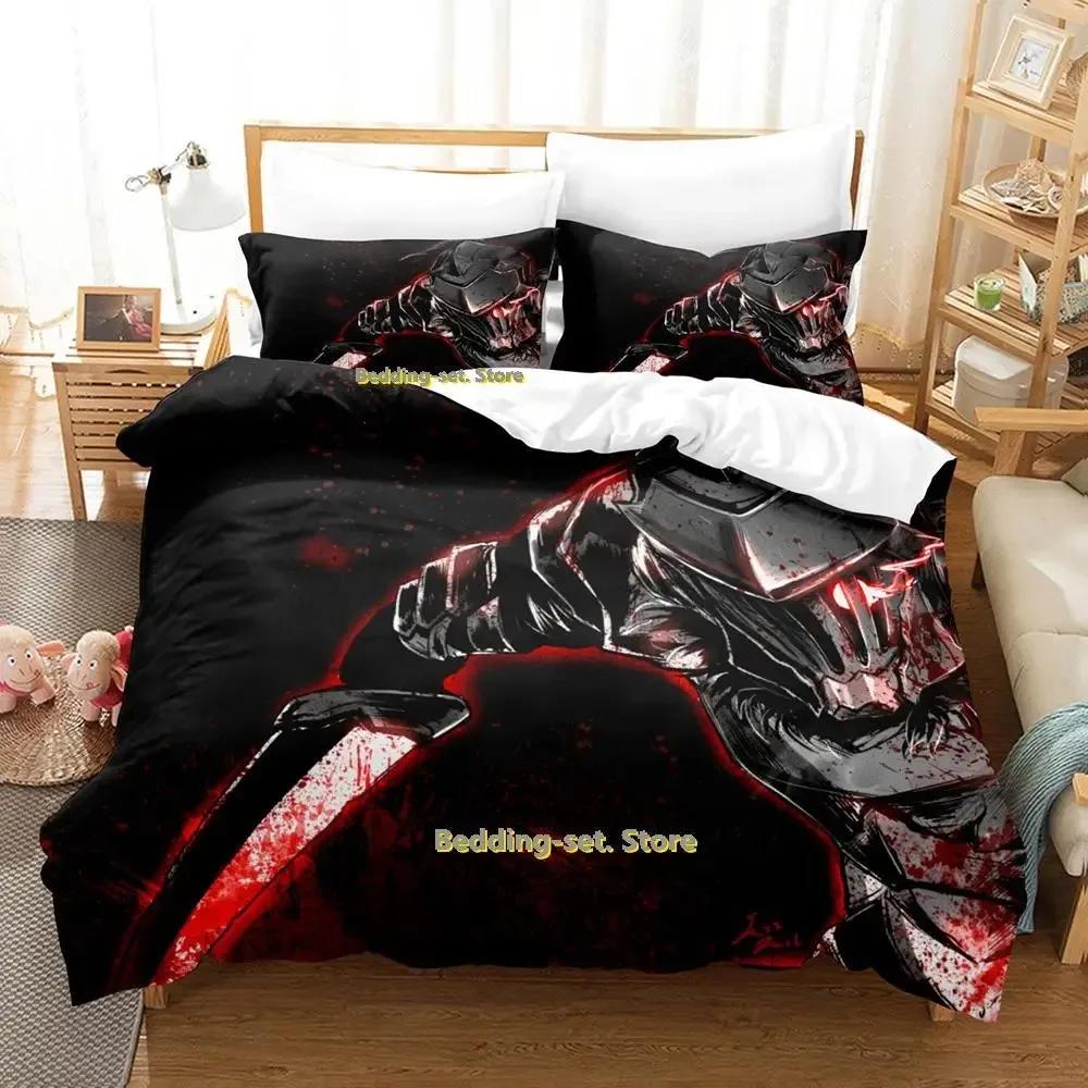 Goblin Slayer Bedding Set Single Twin Full Queen King Size Bed Set Adult Kid Bedroom Duvetcover Sets Anime Parure De Lit Bed