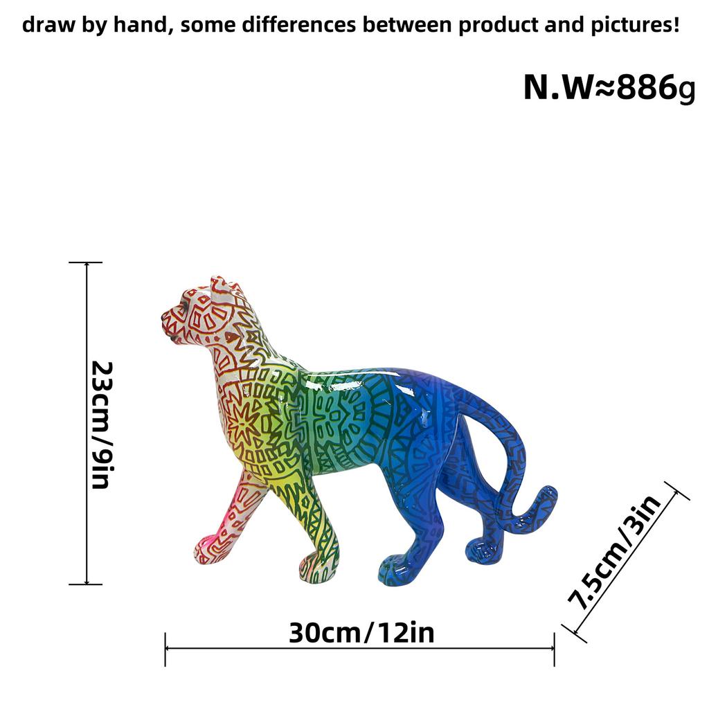 New Walking Leopard Ornaments Bedroom Office TV Cabinet Home Statue Craft Living Room Decoration