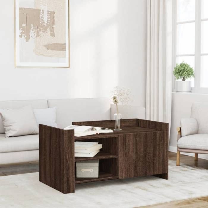 VidaXL Coffee Table Brown Oak 100x50x50 Cm Engineered Wood, Side Table, Living Room Table, Accent Table, End 848366