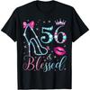 Camiseta de Fiesta 56 y Bendecida 56 Cumpleaños 56 Años Mujer Reina