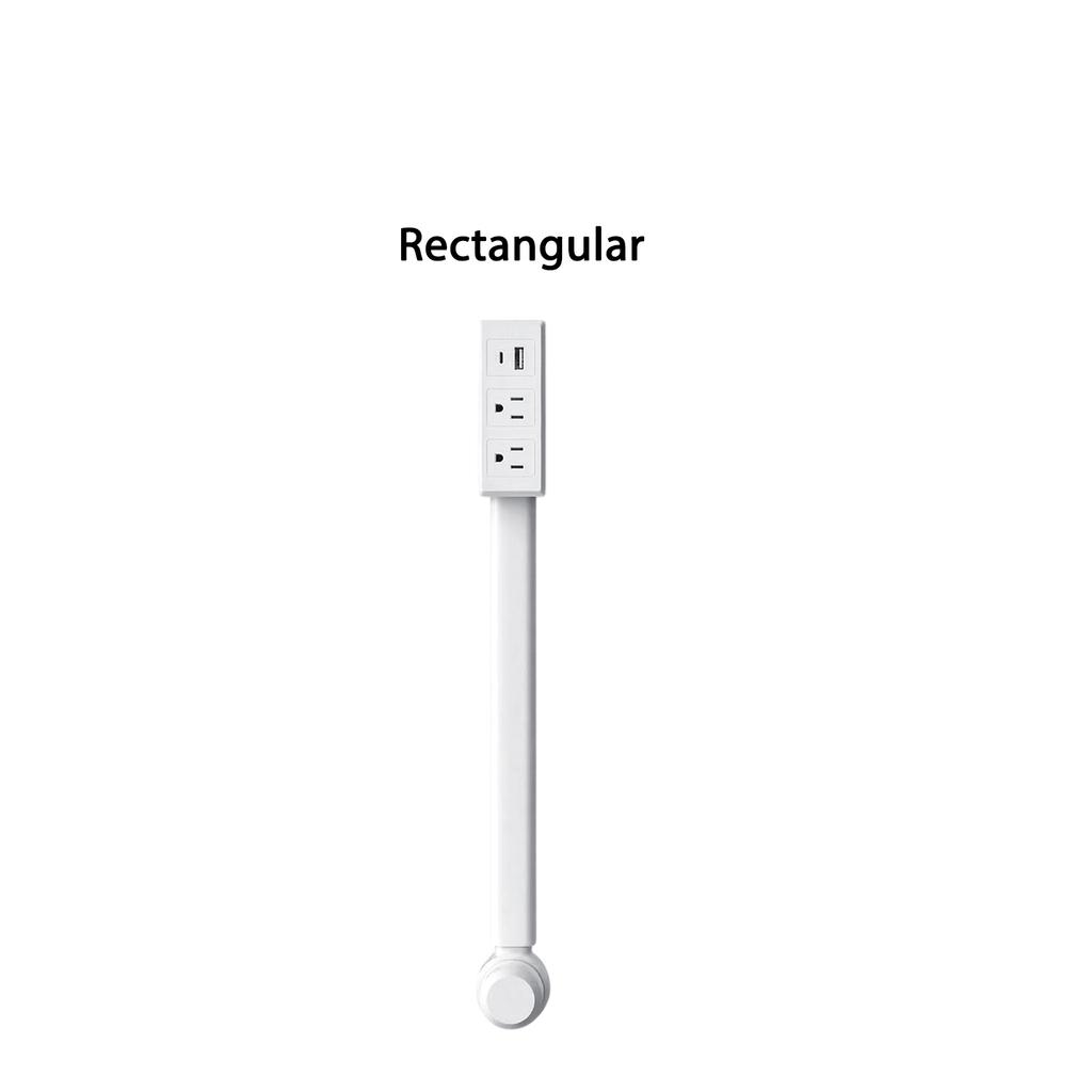 3 Style Retractable Sockets in Various Shapes US Plug Power Strip with AC Outlets USB Port(USB-A/C),Adjustable Electrical Outlet Extender Stick,Multi