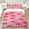 3pcs Cherries Pattern Soft and Comfortable Breathability, Bedding Set, Machine Washable, Suitable for All Seasons107