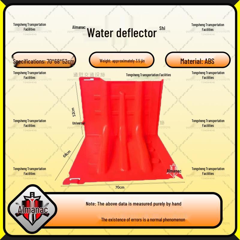 L-shaped ABS Flood Barrier: Waterproof, Emergency-Ready, for Garage & Warehouse Use