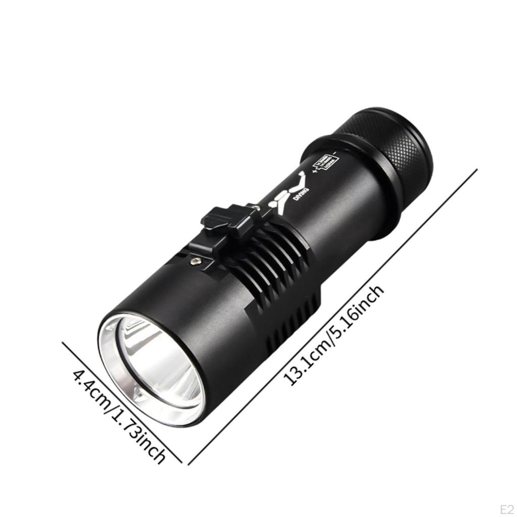 LED Scuba Diving Light Underwater Flashlight Versatile Lightweight Snorkeling Torch Camping
