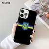 U=kraine Flag Painted Bling Phone Case For iPhone 17 Air 16 15 14 Ma Plus 11 12 13 Pro Ma Phone Cover Coque