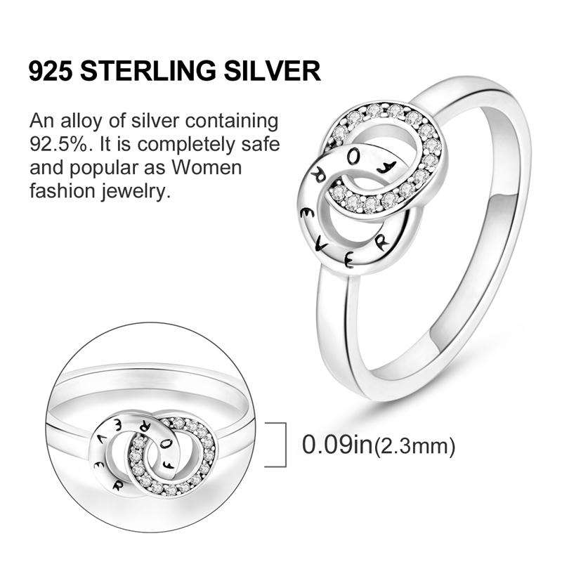 New 925 Silver Rings Zircon Sparkling CZ Rings Rings For Women Original Wedding Fine Jewelry Accessories Gifts