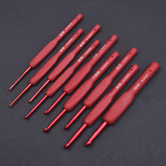 9 ks háčkovací háček Ergonomické háčkovací jehly bez námahy Odolné dlouhé pletací jehly Příslušenství k háčkování