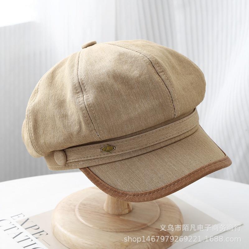 Autumn and winter new fashion octagonal hat children's trendy versatile British retro sunscreen beret