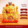 Ceramic Lucky Cat Figurine with Waving Hand – Customizable Gold Shop Gift for 2026 Opening Ceremony
