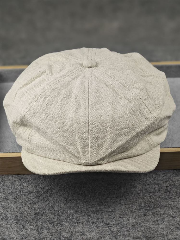 Spring and summer thin breathable big head circumference octagonal hat European and American style casual fashion trend forward hat simple solid color