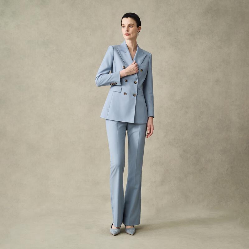LadyS Elite Classic Peak Lapel Business Suit and Flare Pants