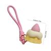 Cute 3D Strawberry Cake Mini Clicker Fidget Keychain Push Decompression Stress Anxiety Relief Lanyard Sensory Novelty Fun Gift